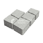 Тротуарная плитка Антик, белая на камне, 4 см
