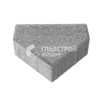 Тротуарная плитка Шапка Епископа, серо-белая с мраморной крошкой, 6 см