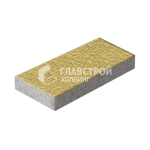 Тротуарная плитка Прямоугольник 300х100х60, желтая с гранитной крошкой